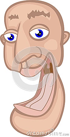 Funny Cartoon Laughing Face Stock Photo