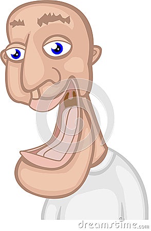 Funny Cartoon Laughing Man Stock Photo