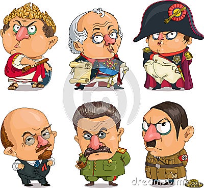 Funny cartoon leaders Vector Illustration