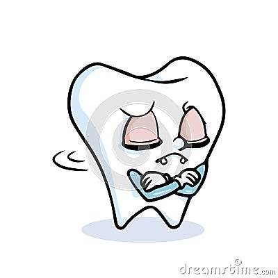 Funny cartoon tooth Vector Illustration