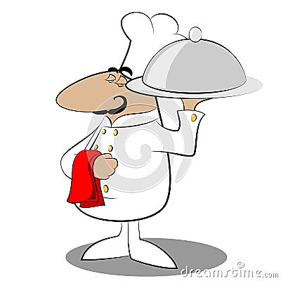 Funny chef cook Vector Illustration