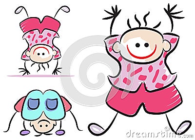 Funny child Vector Illustration