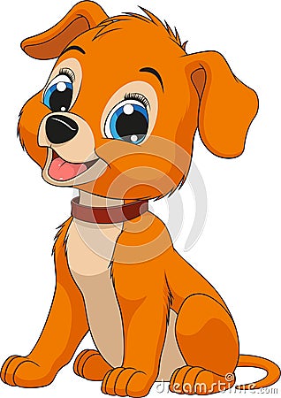 Funny child`s dog Vector Illustration