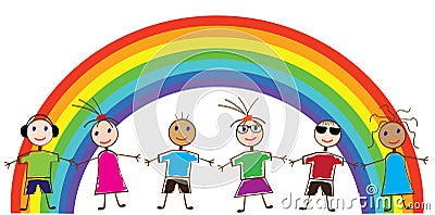 Funny children Vector Illustration