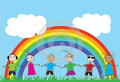 Funny children Vector Illustration