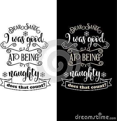 Funny Christmas quote Vector Illustration