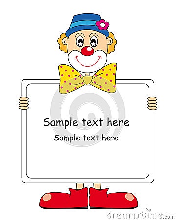 Funny clown Vector Illustration