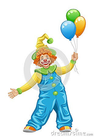 Funny clown Vector Illustration