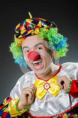 Funny clown in humor Stock Photo