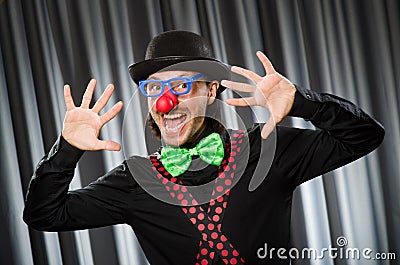 Funny clown in humorous concept Stock Photo