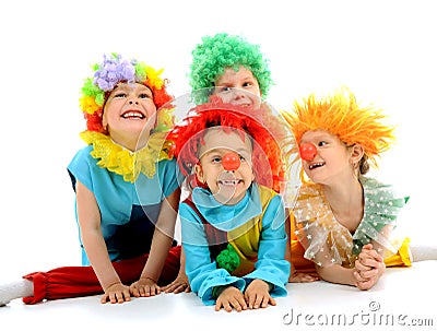 Funny clowns Stock Photo