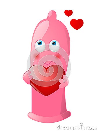 Funny condom Stock Photo