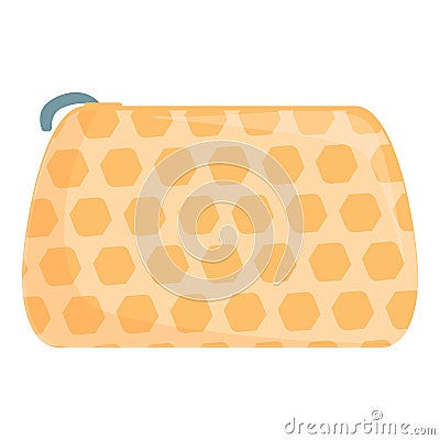 Funny cosmetic bag icon cartoon vector. Makeup case Vector Illustration