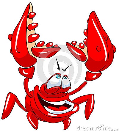 Funny crab Vector Illustration