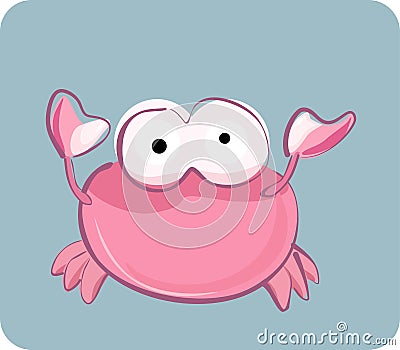 Funny crab Vector Illustration