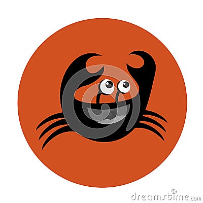 Funny crab icon Vector Illustration