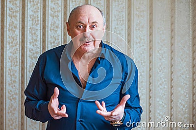 Older weird men , lifestyle of old men Stock Photo