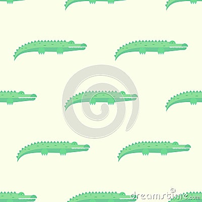 Funny Crocodiles Pattern. Vector Illustration Vector Illustration