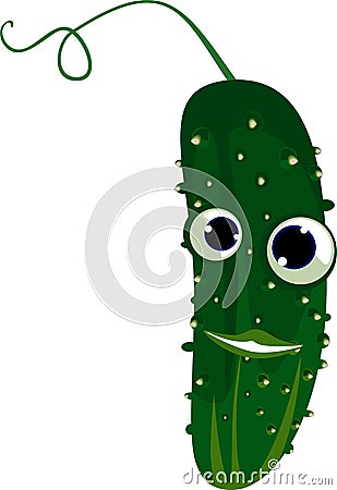 Funny cucumber Stock Photo