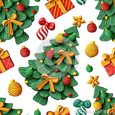 Funny decoration for new year, christmas. Plasticine sculpture Stock Photo