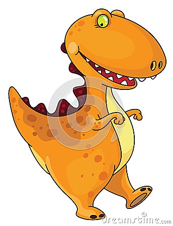Funny dinosaur Vector Illustration