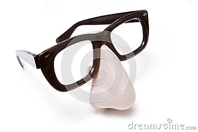 Funny disguise glasses Stock Photo