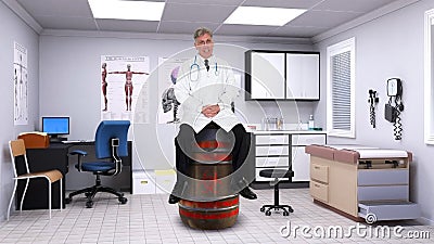 Funny Doctor Biohazard Toxic Waste Stock Photo