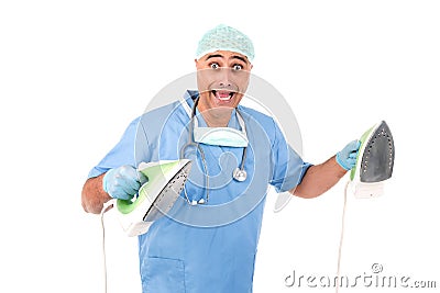 Funny doctor Stock Photo