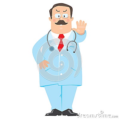 Funny doctor Cartoon Illustration