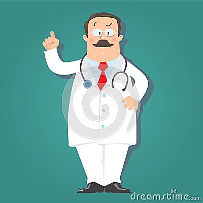 Funny doctor Cartoon Illustration