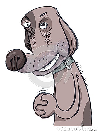 Funny Doggy. Cartoons personage Vector Illustration