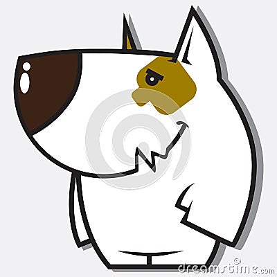 Funny doggy character. Cartoon Illustration