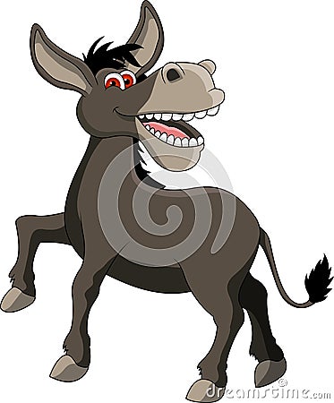 Funny donkey cartoon Cartoon Illustration