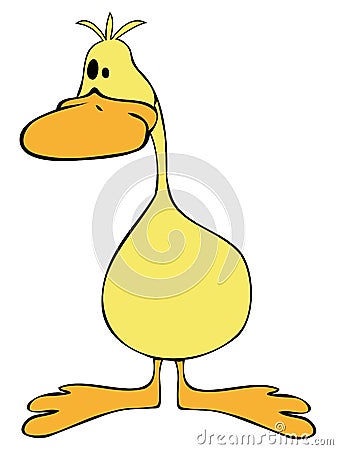 Funny duck. Vector Illustration