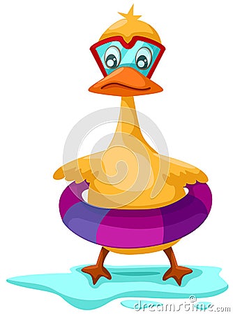 Funny duck Vector Illustration