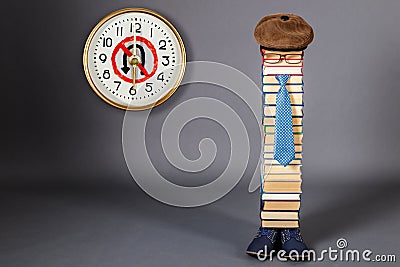 Funny education concept. Impossibility to return school years Stock Photo