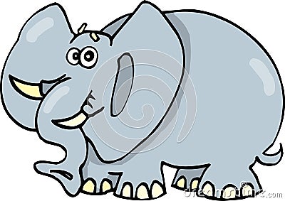 Funny elephant Vector Illustration