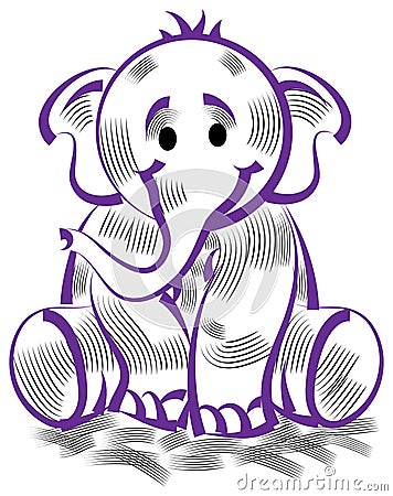 Funny elephant Vector Illustration