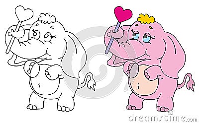 Funny elephant Vector Illustration