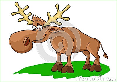 Funny elk Vector Illustration