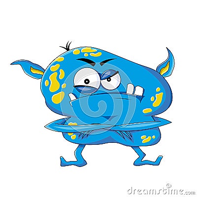 Funny evil monster Vector Illustration