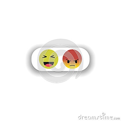 Funny and evil smiley. vector symbol. emoticon set EPS10 Vector Illustration