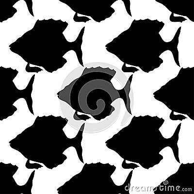 Funny fish patterns Vector Illustration