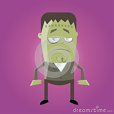 Funny frankenstein monster Vector Illustration