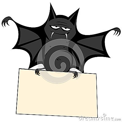 Funny freaky bat Vector Illustration