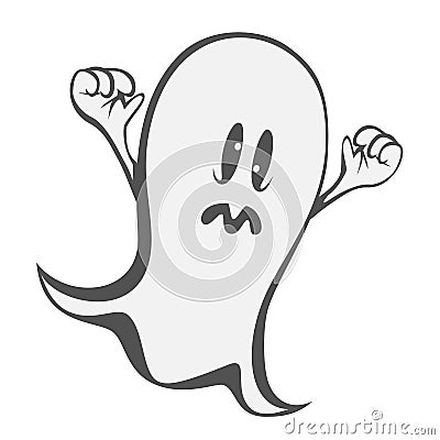 Funny freaky ghost Vector Illustration
