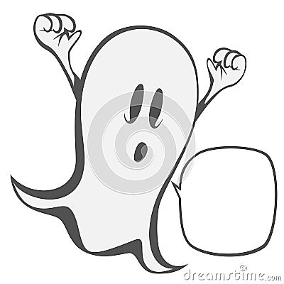 Funny freaky ghost Vector Illustration