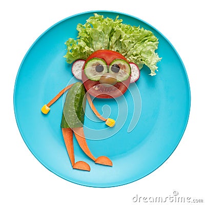 Funny fresh vegetable man Stock Photo