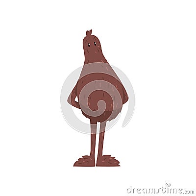 Funny friendly bigfoot cartoon character vector Illustration on a white background Vector Illustration