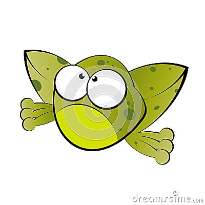 Funny frog Vector Illustration